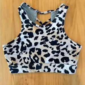 Animal print sports bra